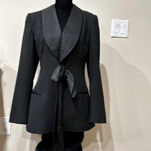 Alberto Makali, black with ribbon, ribbed detail  fitted and beautiful.